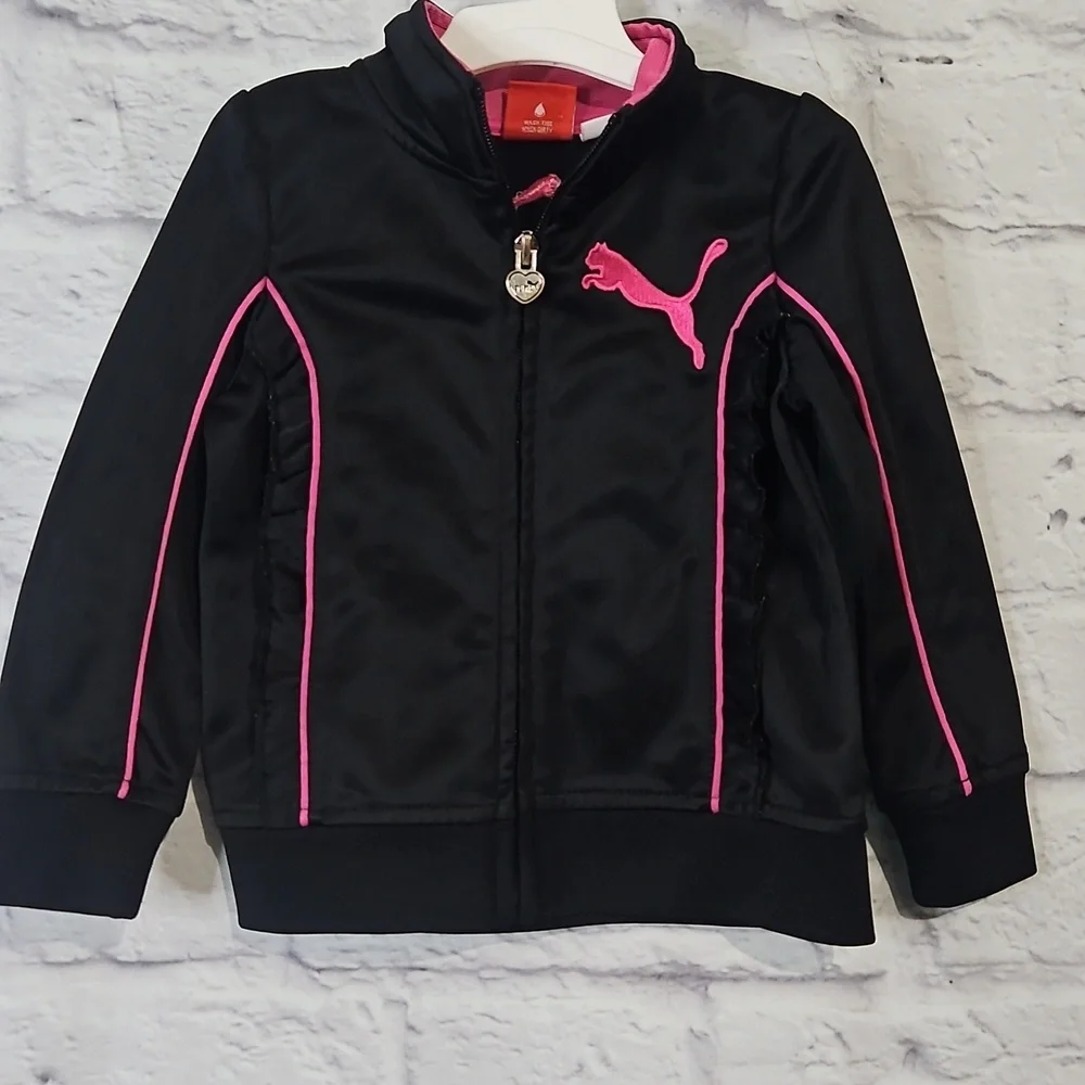 Puma Kids Black and Pink Sweatshirt